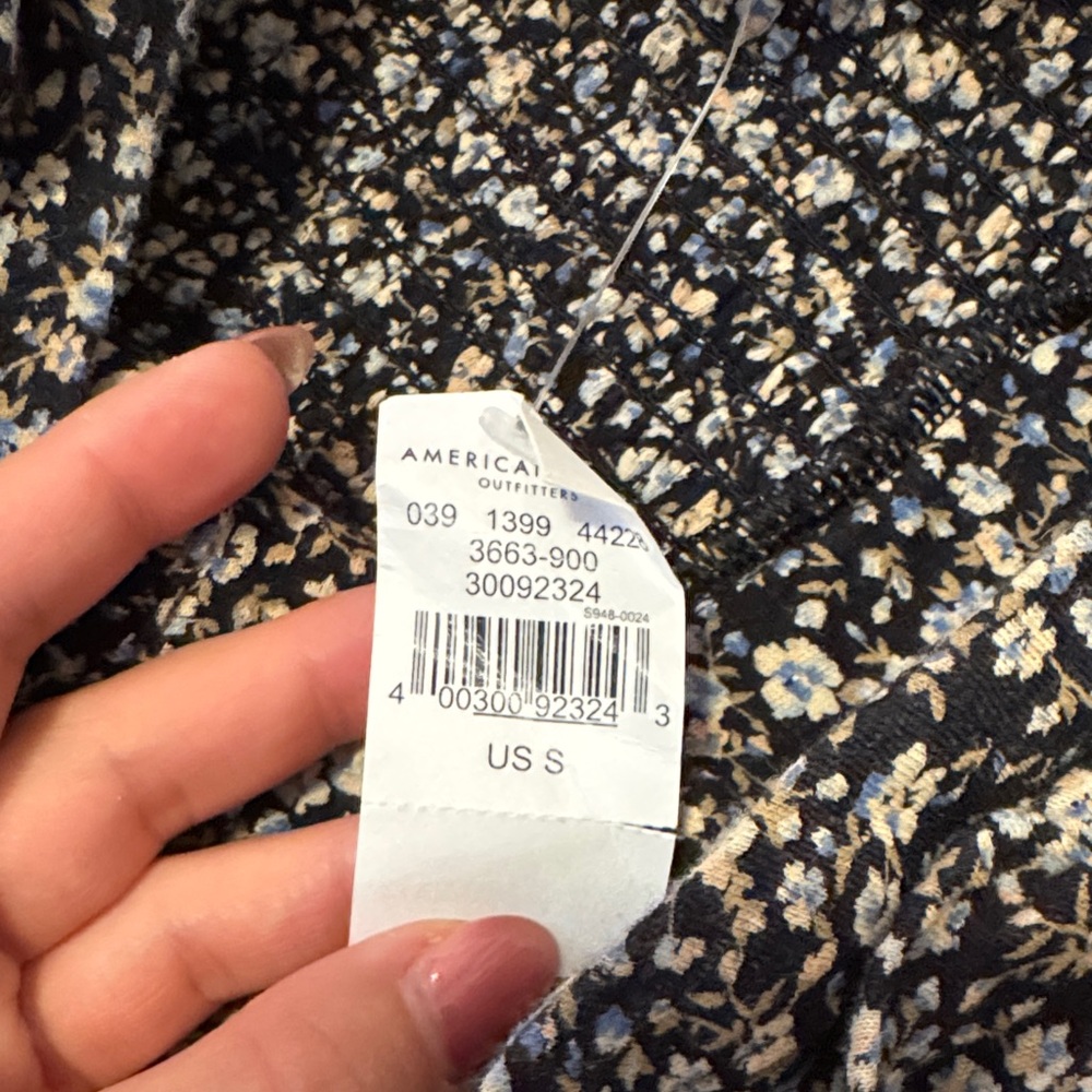 American Eagle Outfitters Black and White Strapless Dress - Picture 3 of 6
